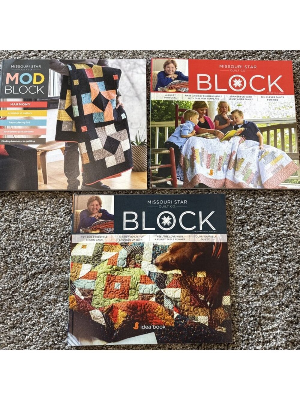 Missouri Star Quilt Co Block Magazine 2016 Vol 3 Issues 1, 3 & 6 Harmony Idea